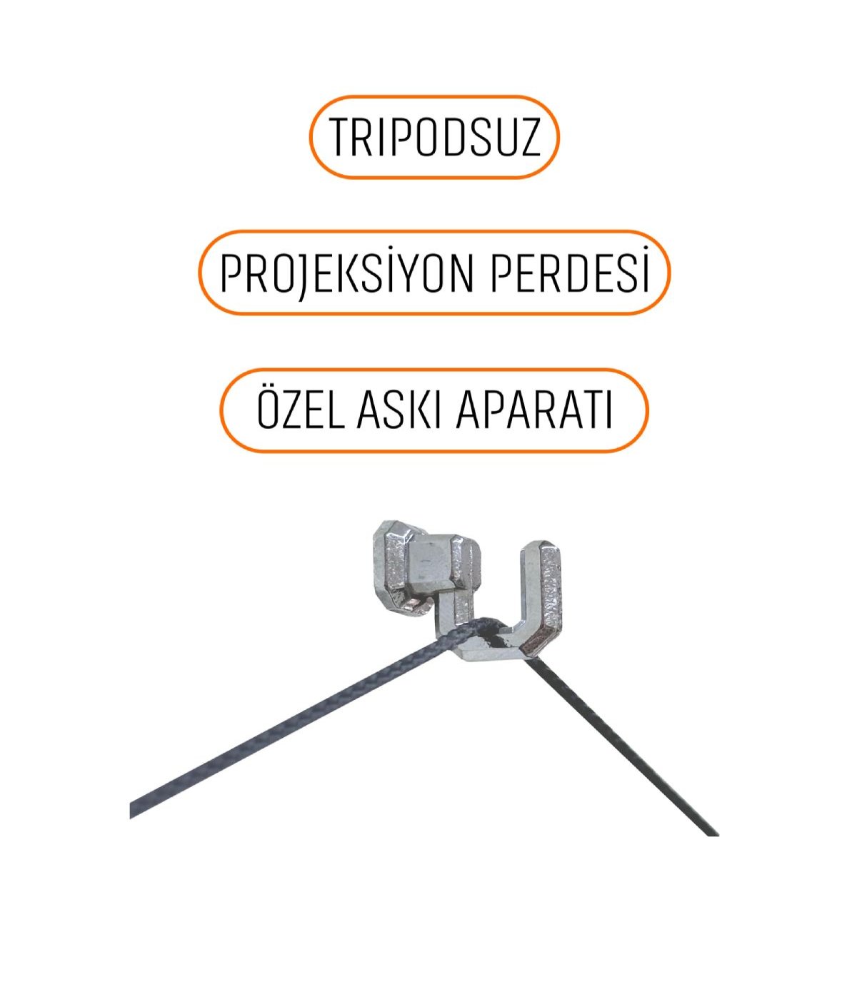 Taşınabilir En 150 cm Boy 95 cm Yeni Akıllı Kumaş Teknolojisi Işık Geçirmez Duvar Askılı Projeksiyon Perdesi